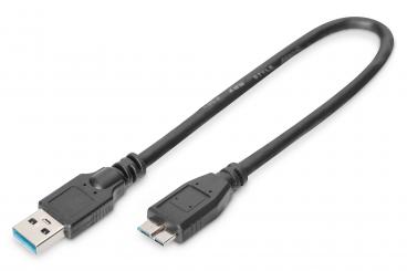 USB-A – Micro-B Anschlusskabel, 0,25m 