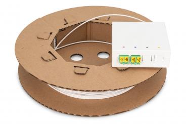 Fttx Installationskit, Vorkonfektioniert, 4-Faser, LC/APC Stecker, Länge 50m 