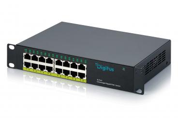 10" Gigabit 16-Port Unmanaged PoE+ Switch (120W) 