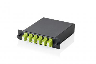 MPO Kassette, Multimode OM5, LC/DX, LC auf MPO, für 3 Kassettenfelder 