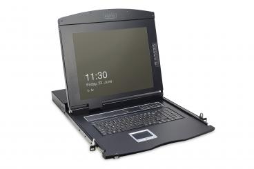 17" LCD KVM Console, 16-Port CAT 5, UK Keyboard 